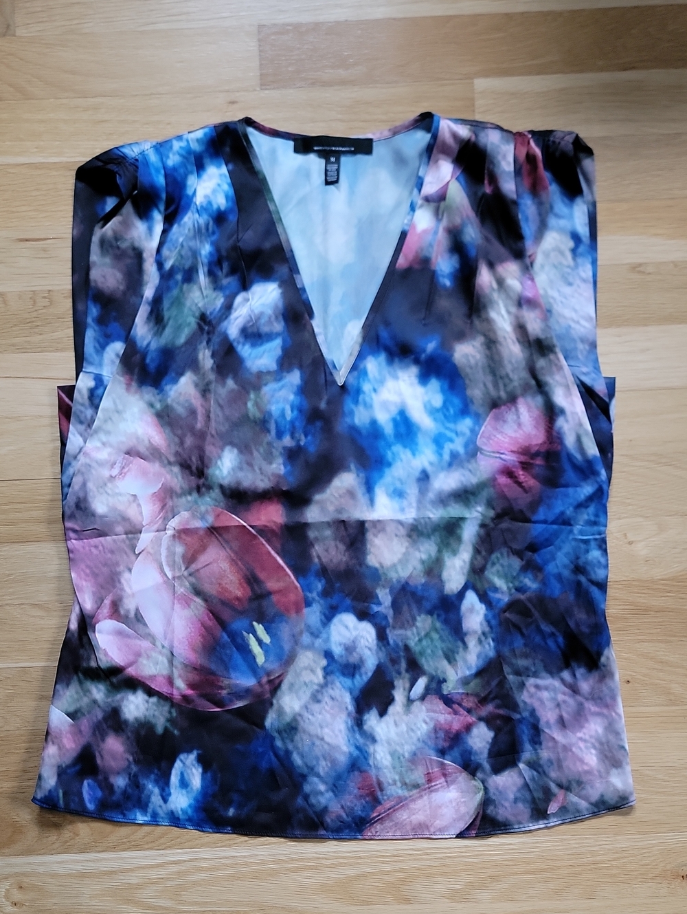 WHBM Multi Floral V-Neck Satin Camisole - NWOT